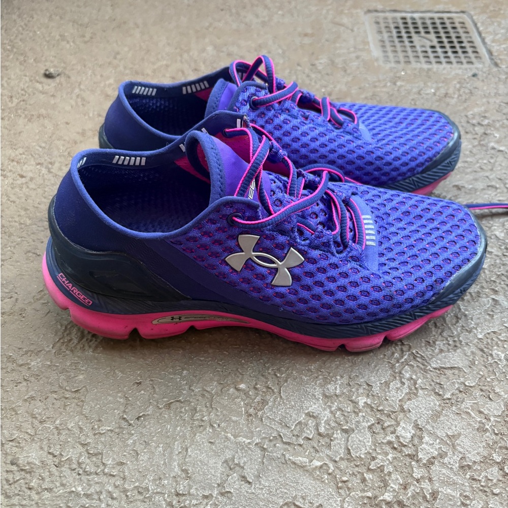 Under Armour Women's Blue and Pink Athletic Shoes